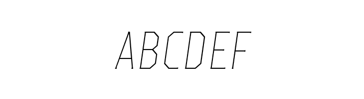 TTOctasThinItalic-DEMO  Free Fonts Download