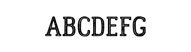 ABCDEFG LumberjackInlineRough Font