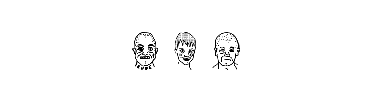 woodcutter people faces  Free Fonts Download