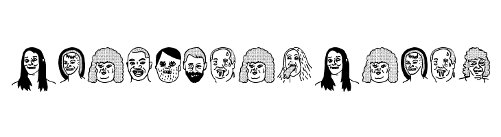 woodcutter people faces  Free Fonts Download