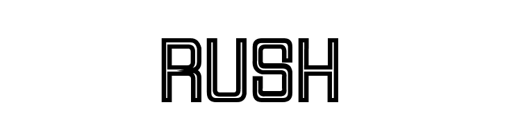 RUSH HallandaleSquareInline JL Font