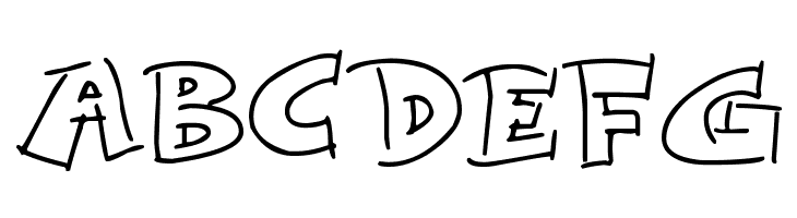 Rough Comic Outlines  Free Fonts Download