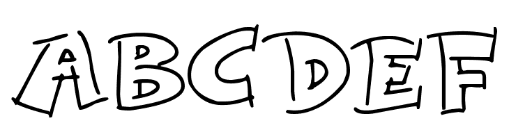 Rough Comic Outlines  Free Fonts Download