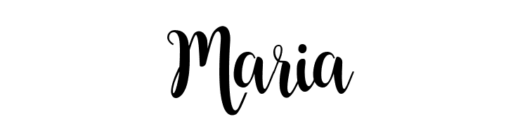 Maria Buttercup Sample Font