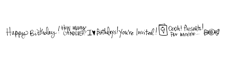DJB It's My Birthday  Free Fonts Download