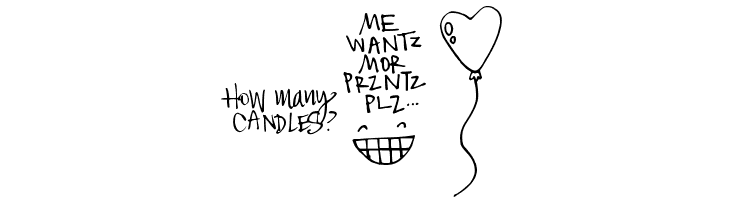 DJB It's My Birthday  Free Fonts Download