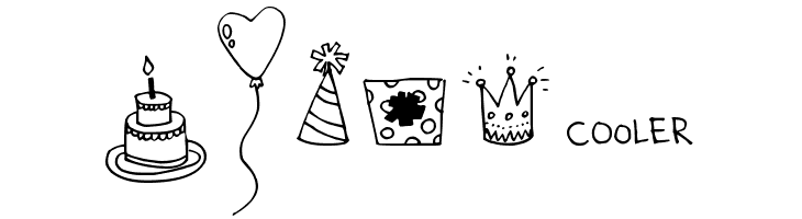 DJB It's My Birthday  Free Fonts Download