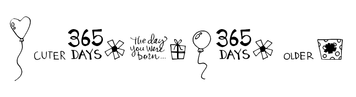 DJB It's My Birthday  Free Fonts Download