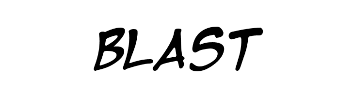 BLAST Manga Temple Italic Font