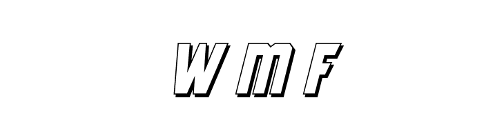 Antilles 3D Italic  Free Fonts Download