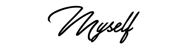 Myself Great Day Bold Personal Use Font