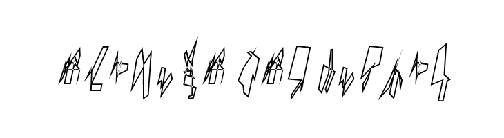 Siberia Narrow Outline Oblique  Free Fonts Download