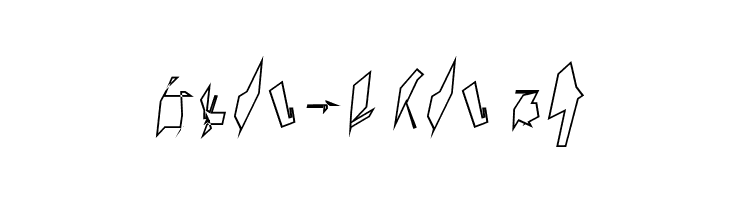 Siberia Narrow Outline Oblique  Free Fonts Download