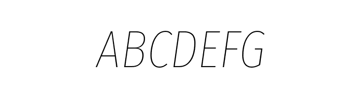 Fira Sans Extra Condensed Thin Italic  Free Fonts Download