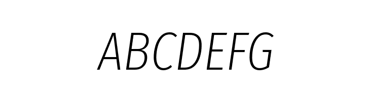 Fira Sans Extra Condensed ExtraLight Italic  Free Fonts Download