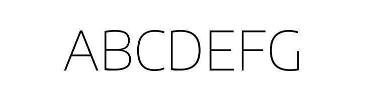 ABCDEFG Encode Sans Semi Expanded Thin Font