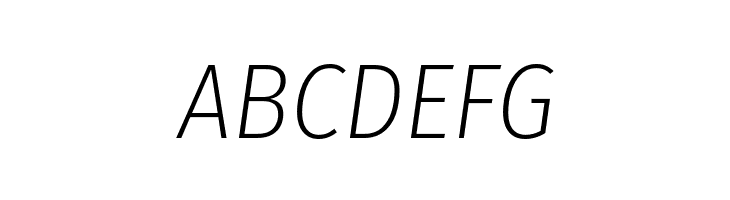Fira Sans Condensed ExtraLight Italic  Free Fonts Download