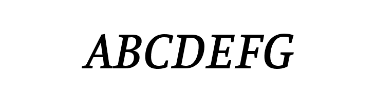 ABCDEFG Manuale Medium Italic Font