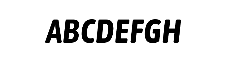 ABCDEFGH Asap Condensed Bold Italic Font