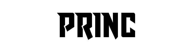 PRINC Raider Crusader Straight Font