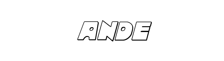 Zounderkite Outline Italic  Free Fonts Download