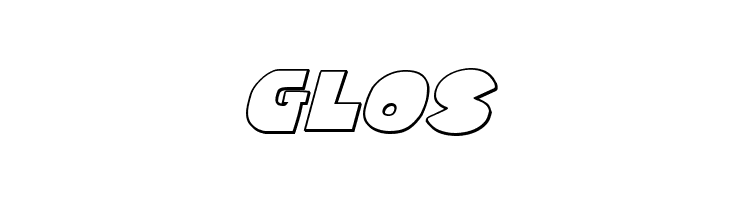 Zounderkite Outline Italic  Free Fonts Download