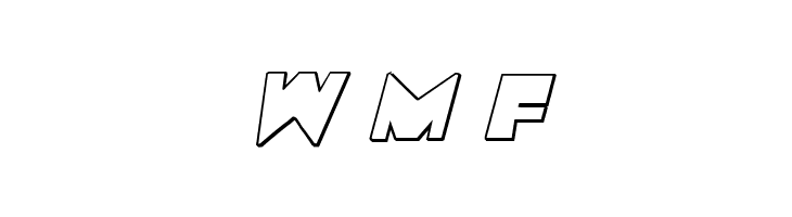 Zounderkite Outline Italic  Free Fonts Download