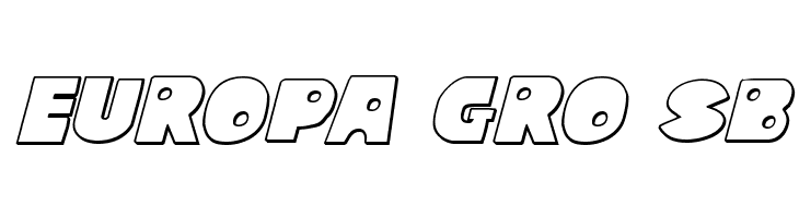 Zounderkite Outline Italic  Free Fonts Download