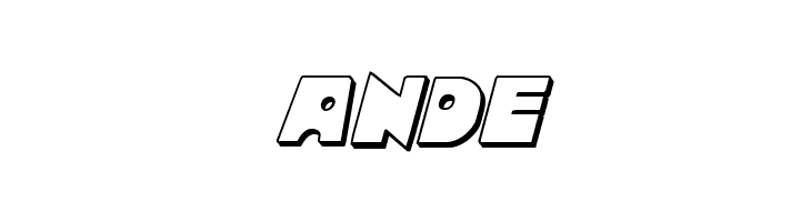 Zounderkite 3D Italic  Free Fonts Download