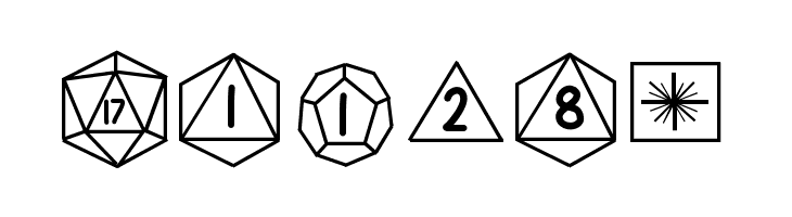 GamingDiceStandard  Free Fonts Download