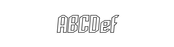 Archery Black Outline Italic  Free Fonts Download