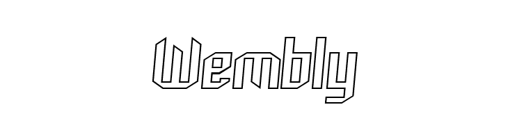 Archery Black Outline Italic  Free Fonts Download