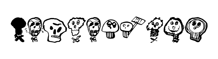 Pääkallojen hyökkäys  Free Fonts Download