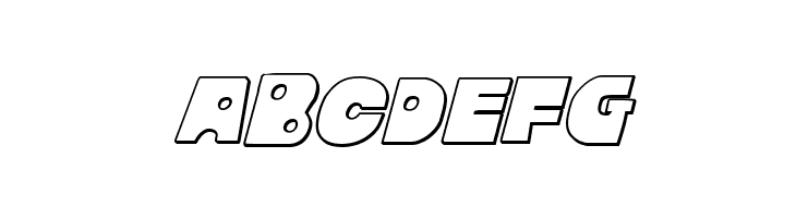 Zounderkite Outline Italic  Free Fonts Download