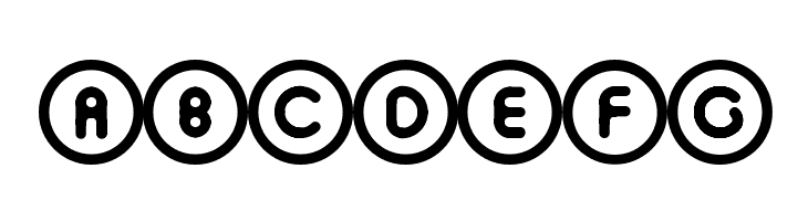 O &middot; CIRCLED ROUNDED CYRILLIC  Free Fonts Download