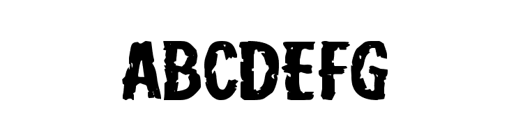 ABCDEFG Carnival Corpse Extra-Expanded Font