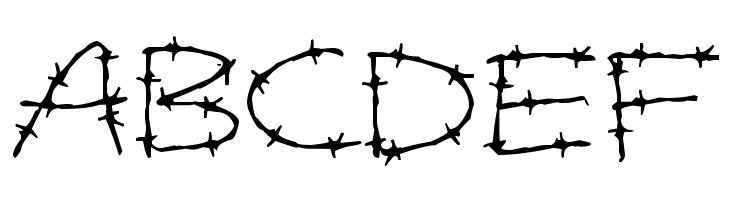Barbed Wires  Free Fonts Download