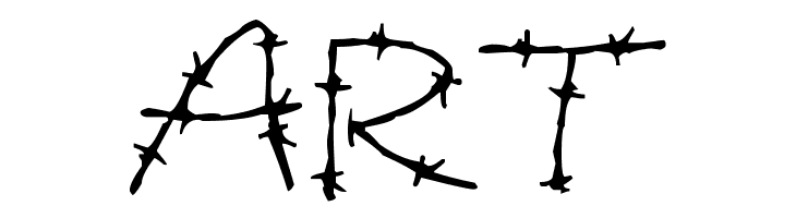 Barbed Wires  Free Fonts Download