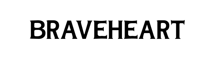 BRAVEHEART Lady Copra Font