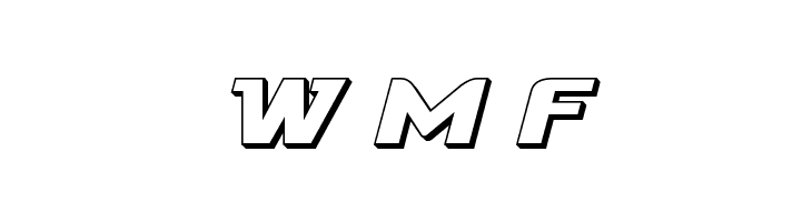 Cobalt Alien 3D Italic  Free Fonts Download