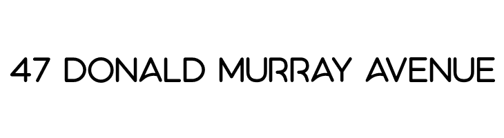47%2BDONALD%2BMURRAY%2BAVENUE Aquatico Font