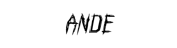 Horroroid Expanded Italic  Free Fonts Download
