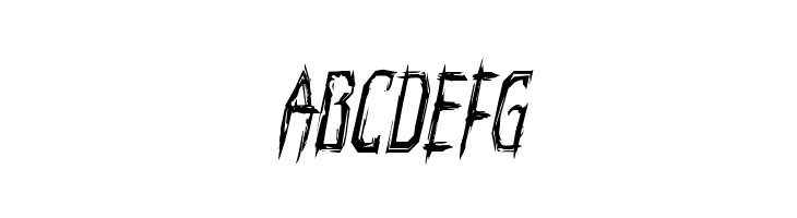 Horroroid Condensed Italic  Free Fonts Download