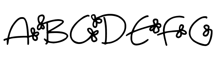 Flowing Flowers  Free Fonts Download