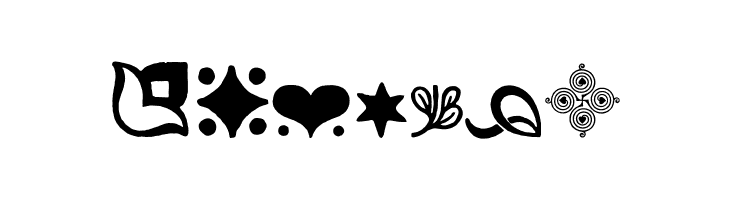 Rough Fleurons Free Three Regular  Free Fonts Download