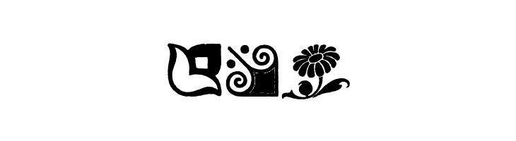 Rough Fleurons Free Three Regular  Free Fonts Download