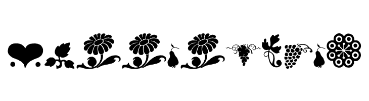 Rough Fleurons Free Three Regular  Free Fonts Download