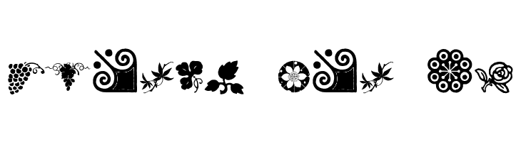 Rough Fleurons Free Three Regular  Free Fonts Download