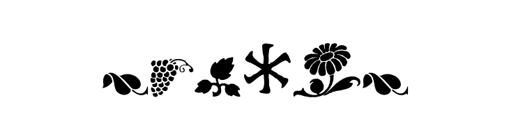 Rough Fleurons Free Three Regular  Free Fonts Download