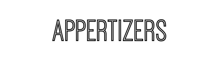 APPERTIZERS OstrichSansInline Font